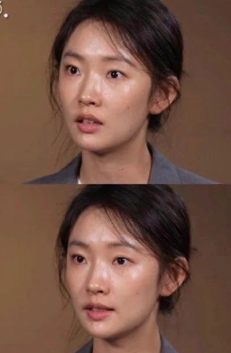 这位姑娘非常实在 据说央视要求她素颜出镜，于是她毫不掩饰地以真实的面貌呈现 ​​