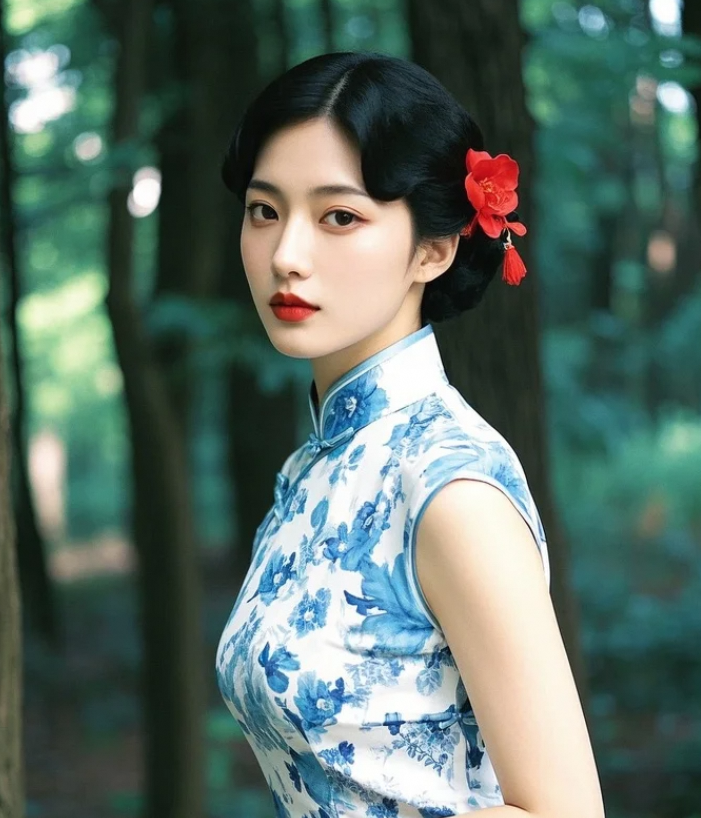 眉眼间尽是温婉与娴静