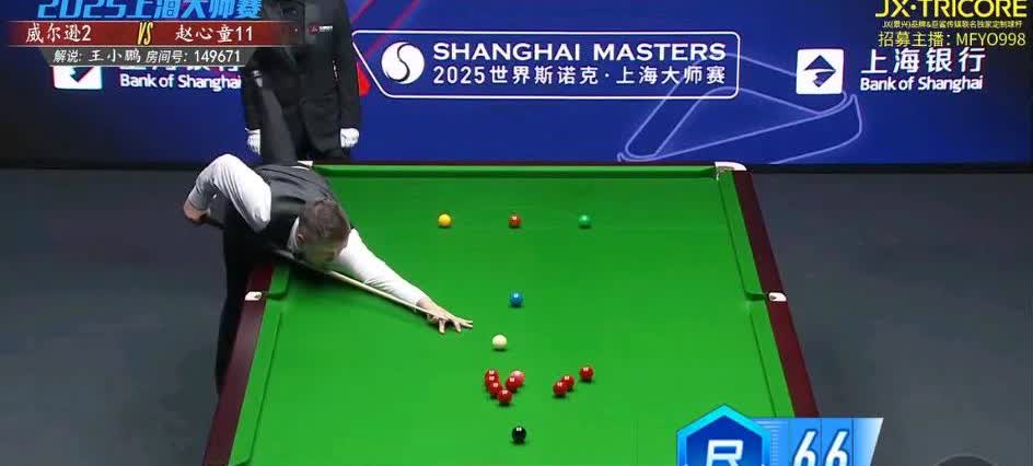 斯诺克上海大师赛第二场半决赛最新战报，下半场囧哥率先拿下一局5比5追平比分，第1