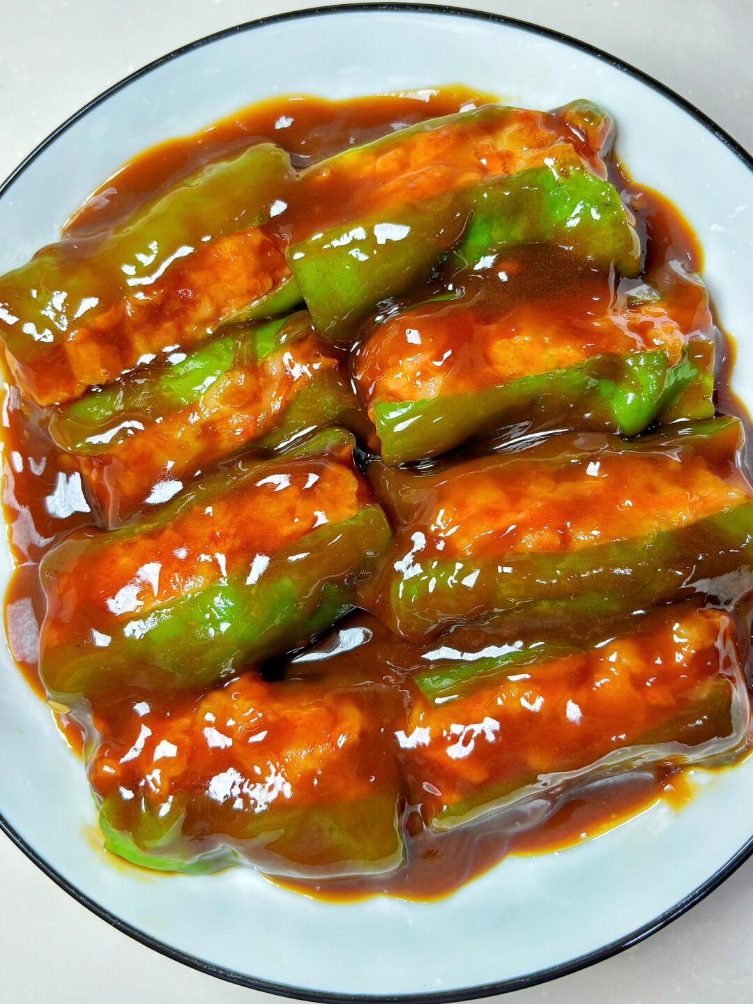 想向所有姐妹安利这道酱汁浓郁的青椒酿虾滑‼️巨好吃巨下饭🔥家里🈶青椒的就别再