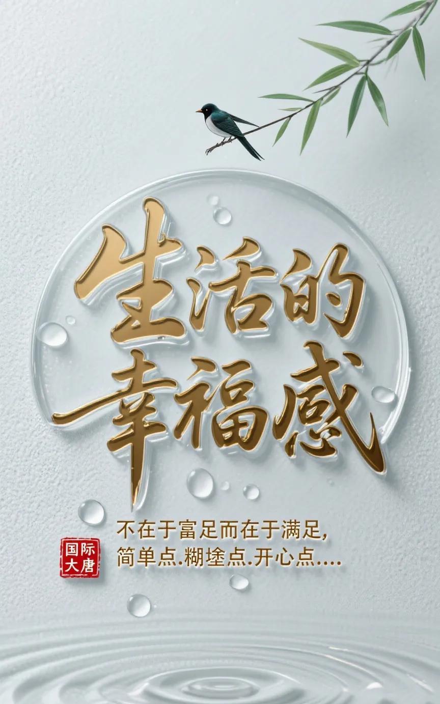 暴雨倾盆时，连飞鸟都垂头丧气
晴空万里时，野草都在跳舞！
原来天地每天都需要"快