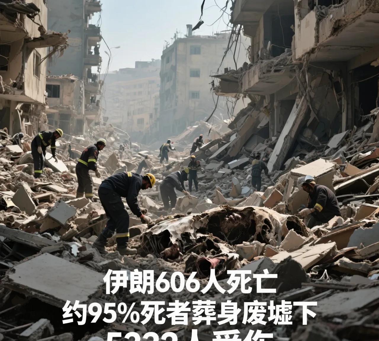 606人死亡，其中约95%的死者都葬身废墟之下，5332人受伤！
这就是本次伊以