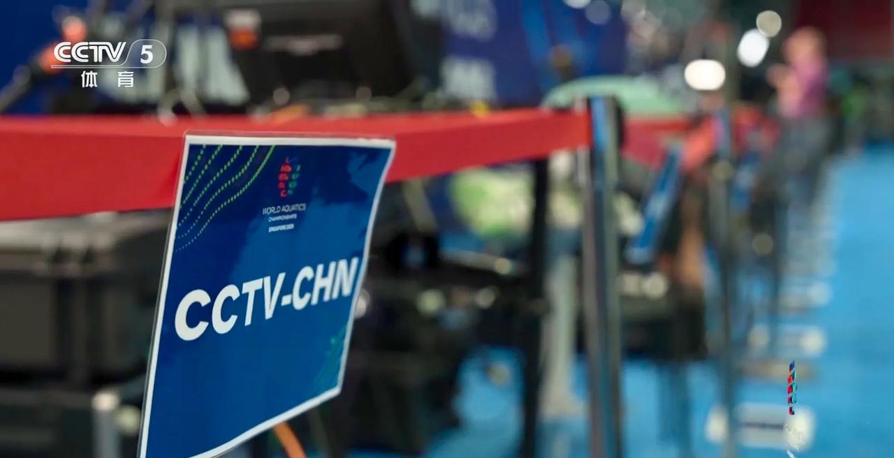 央视总台超越美国NBC、英国BBC等西方媒体，拿到世泳联采访位第一位置。
在新加
