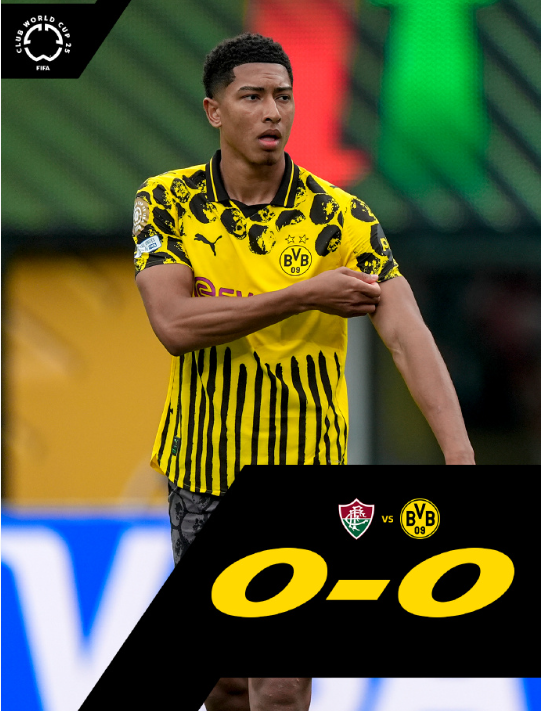 💛🖤全场比赛结束，我横0-0与弗鲁米嫩塞握手言和，各取一分