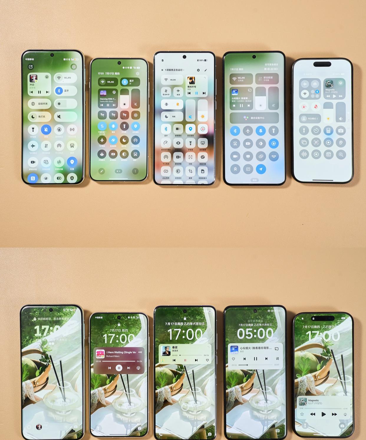 排除品牌刻板印象，哪个手机系统更好看？
对比华为、小米、OPPO、vivo、苹果