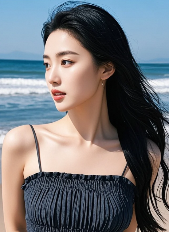 小姐姐一个回眸，眼神里全是无声的邀请！