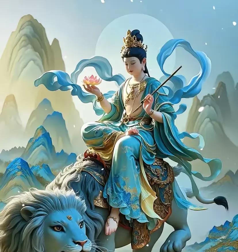 承蒙文殊菩萨慈悲护佑，愿你的生活被智慧充盈，远离迷茫，往后每一步都坚定有力，收获