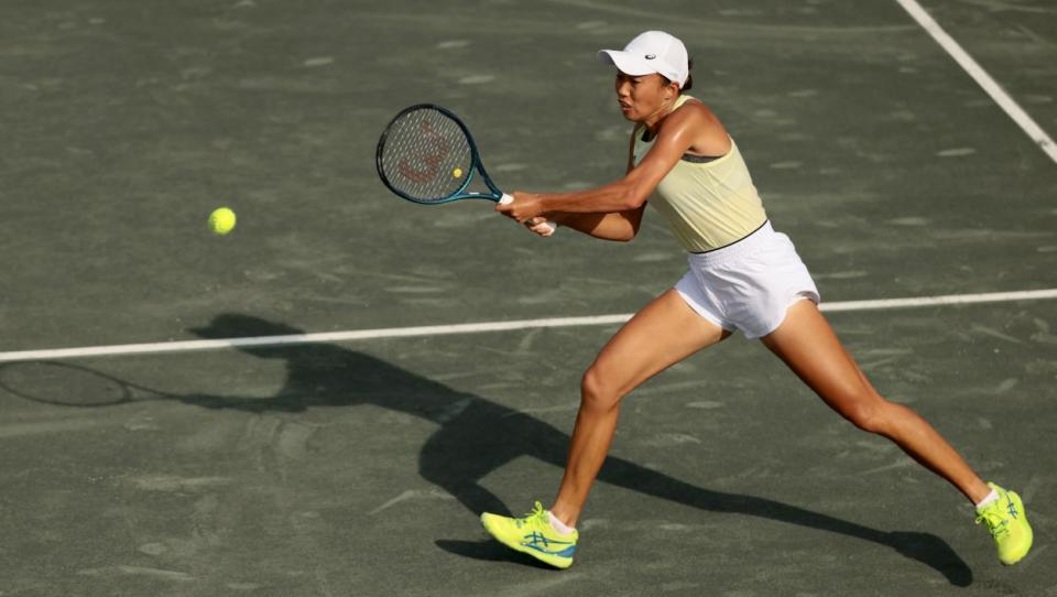 4月3日凌晨，WTA500查尔斯顿站第2轮比赛中，中国老将张帅对阵赛会10号种子