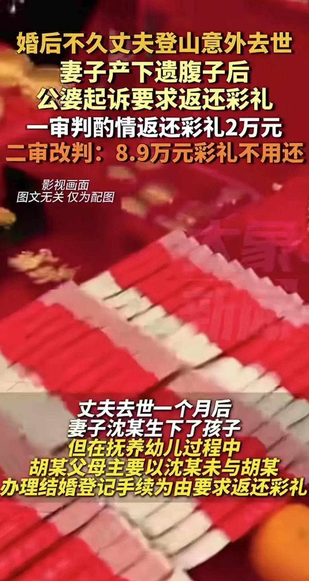 湖北，一名女子的新婚丈夫意外去世，女子忍着悲痛生下遗腹子，公婆却将女子告上法庭，