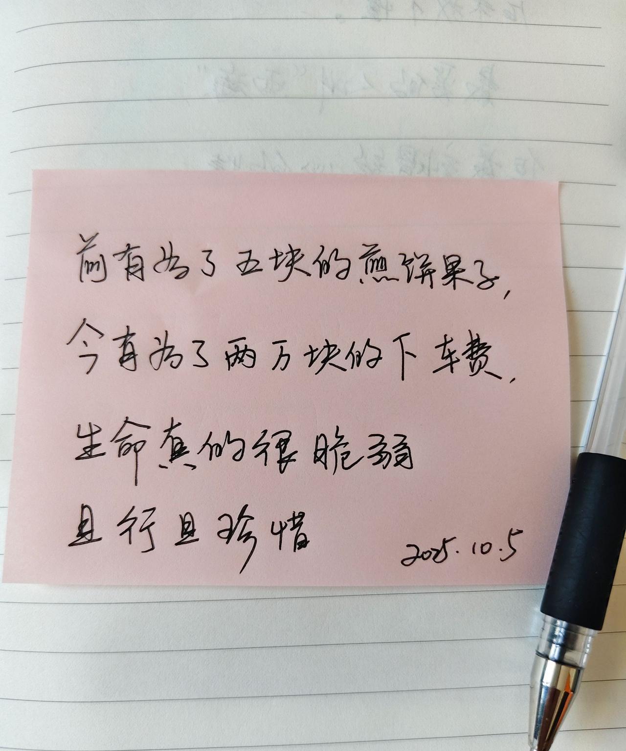 前有为了五块钱煎饼果子的家庭主妇，今有为了两万块下车费的陕西旬阳老师，生命真的很