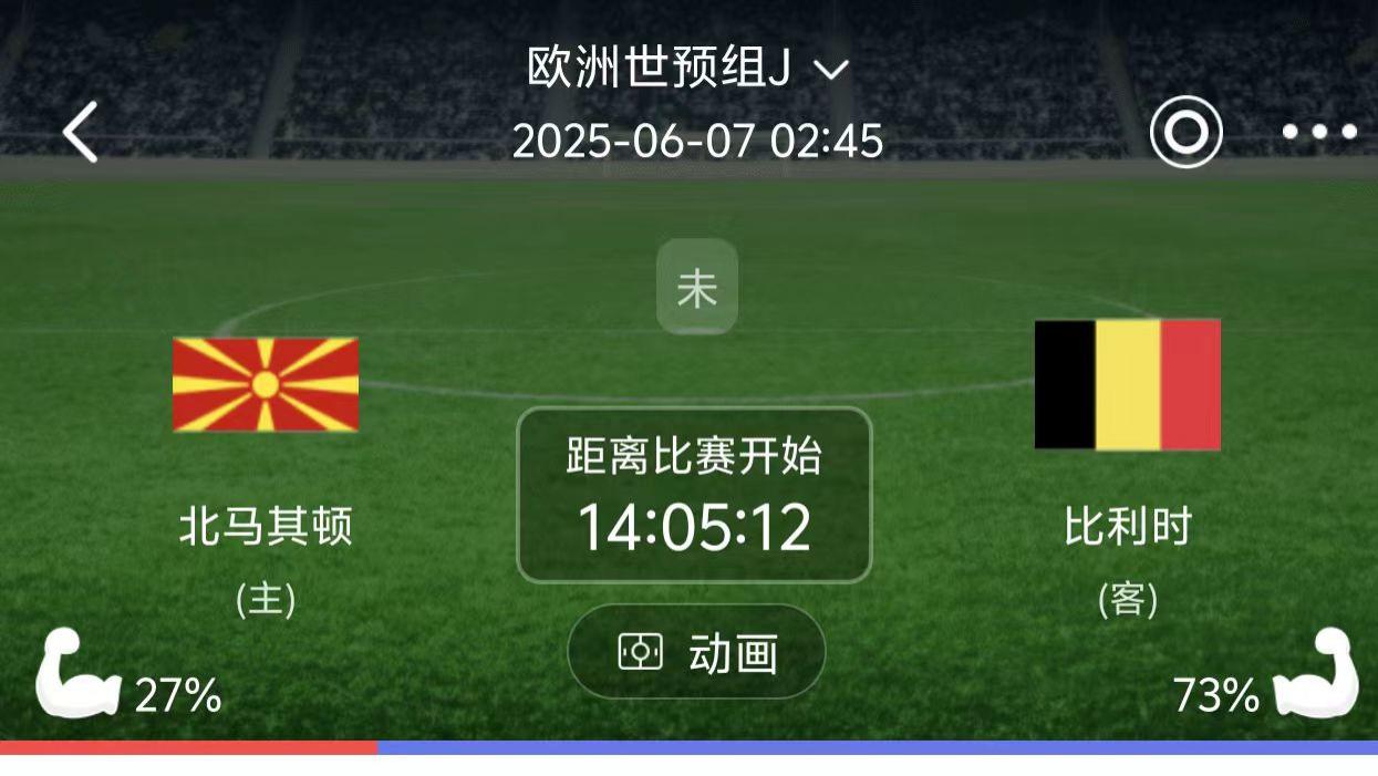 6月6日竞彩足球推荐扫盘：世预赛001 北马其顿vs比利时