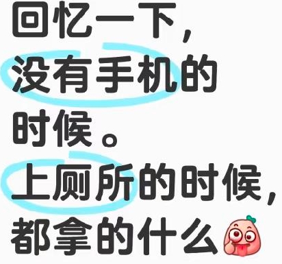 没有手机的时候你在蹲坑想什么呢