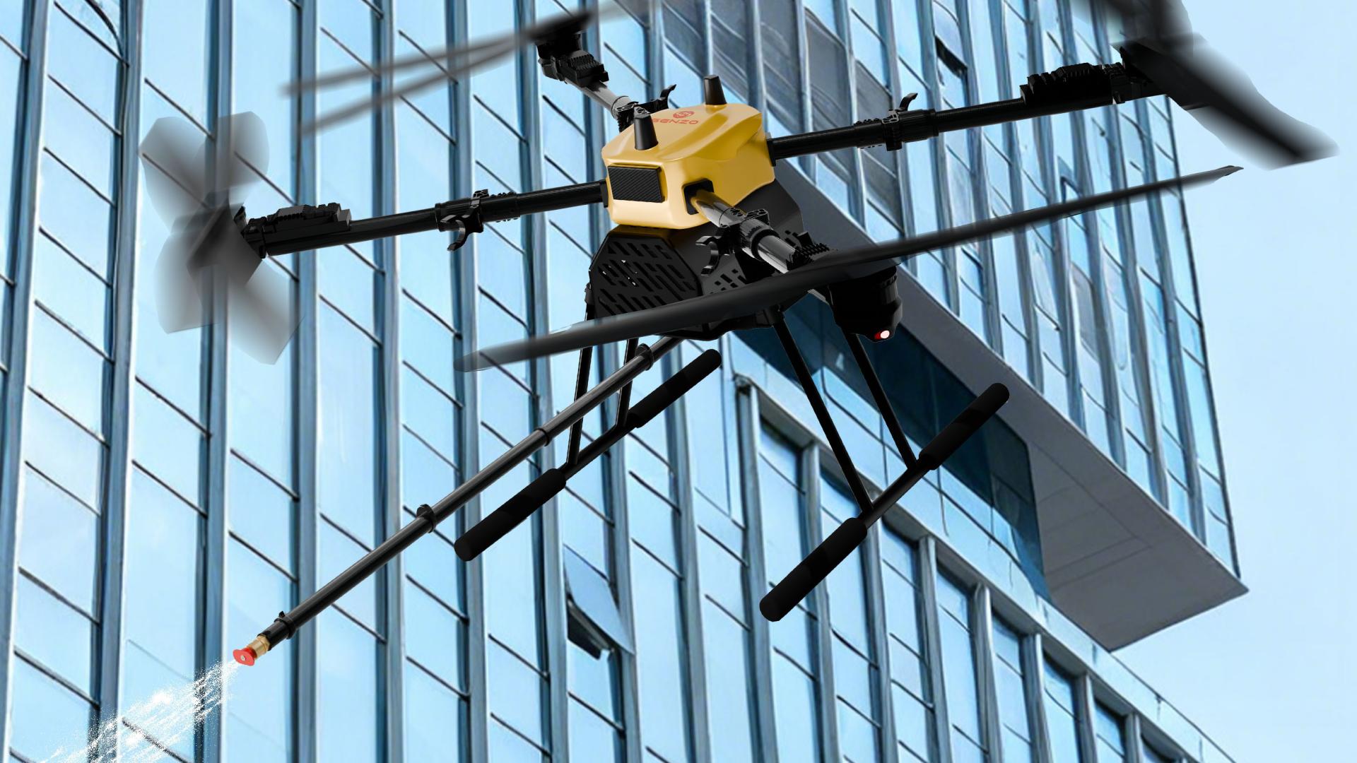 无论楼宇清洗、外墙清洗、光伏清洗、高空清洗...都由神州清洗无人机轻松解决