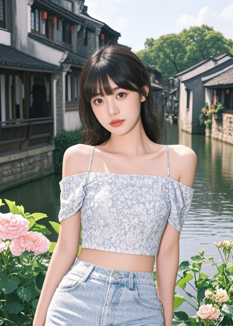 水波不兴，心随她的裙裾轻漾。