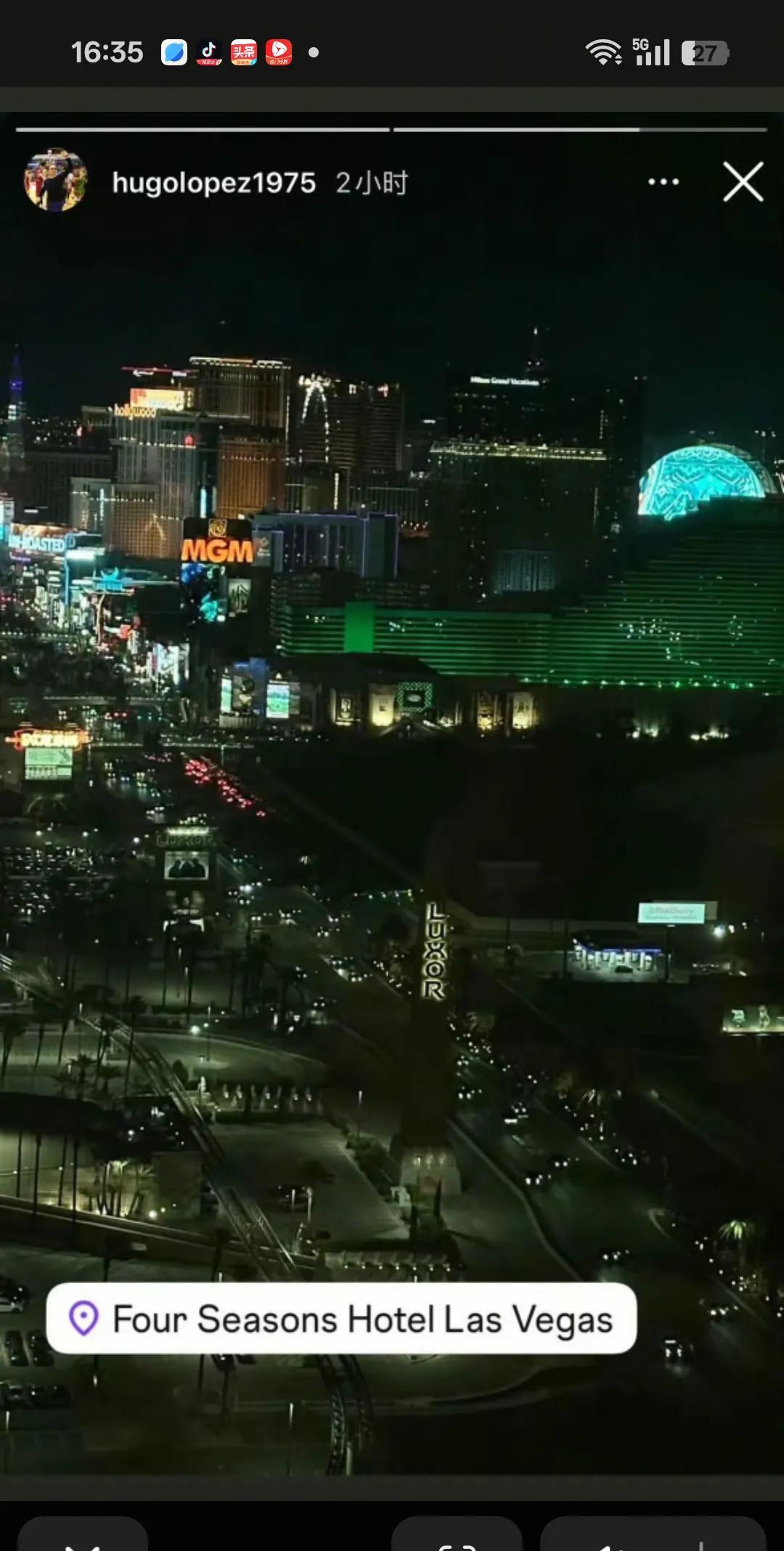 乌戈晒拉斯维加斯夜景！