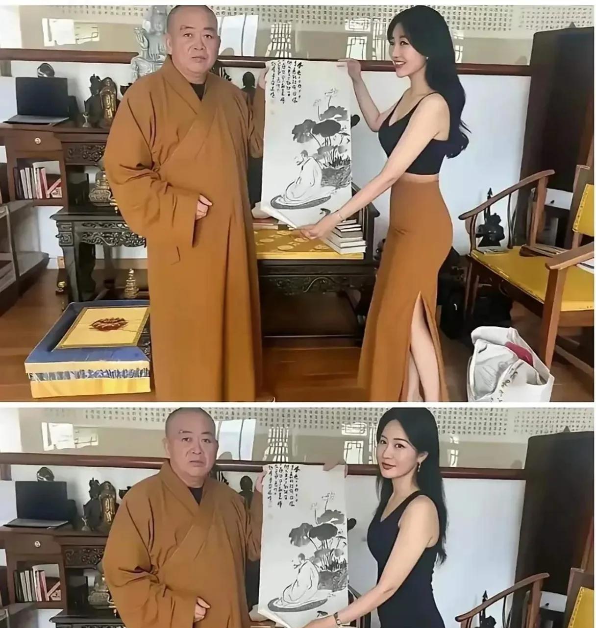 看到她前后对比。领悟到什么是真正开光，精神充电嘛！！！#高僧开光# #开光饰品#