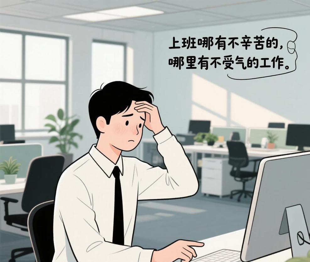 要是现在这份活儿，
把你累得够呛，还烦得不行，
或者碰上些讨厌的同事，让你心里膈