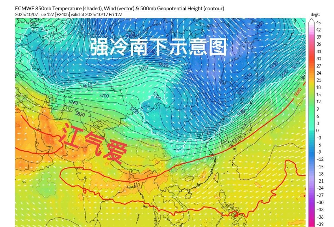【远期转冷信号】现在所有机构达成一致 对中旬大降温趋势看好。中旬形势来看，阻高系