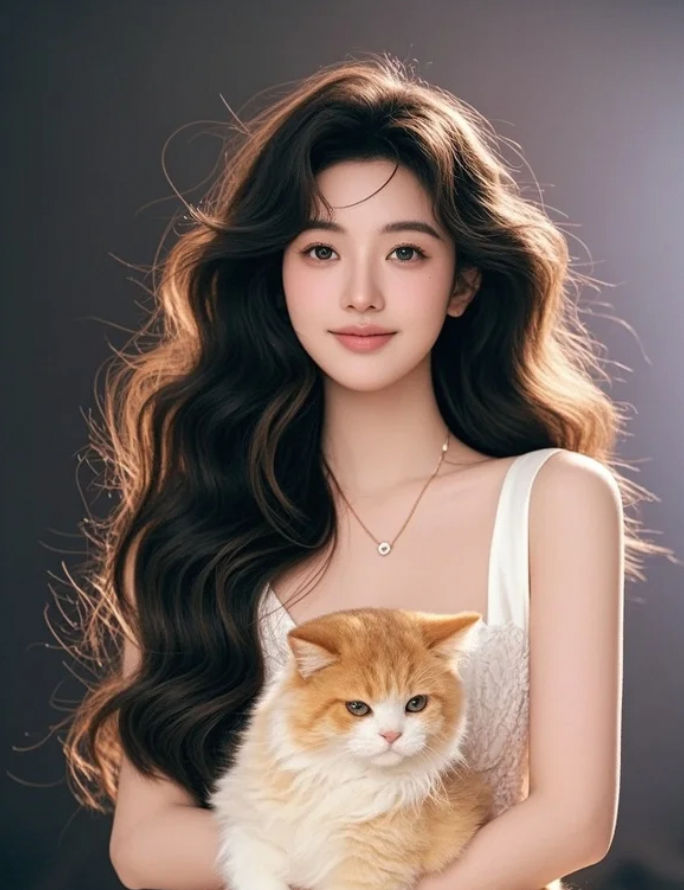 猫蜷在她怀里，而你在梦里都想靠近她