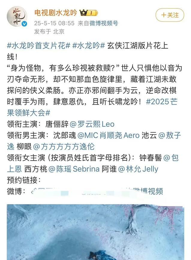 领衔主演单独一行
下面是领衔男主演
接着是领衔女主演
所以罗云熙是领衔男女主的意