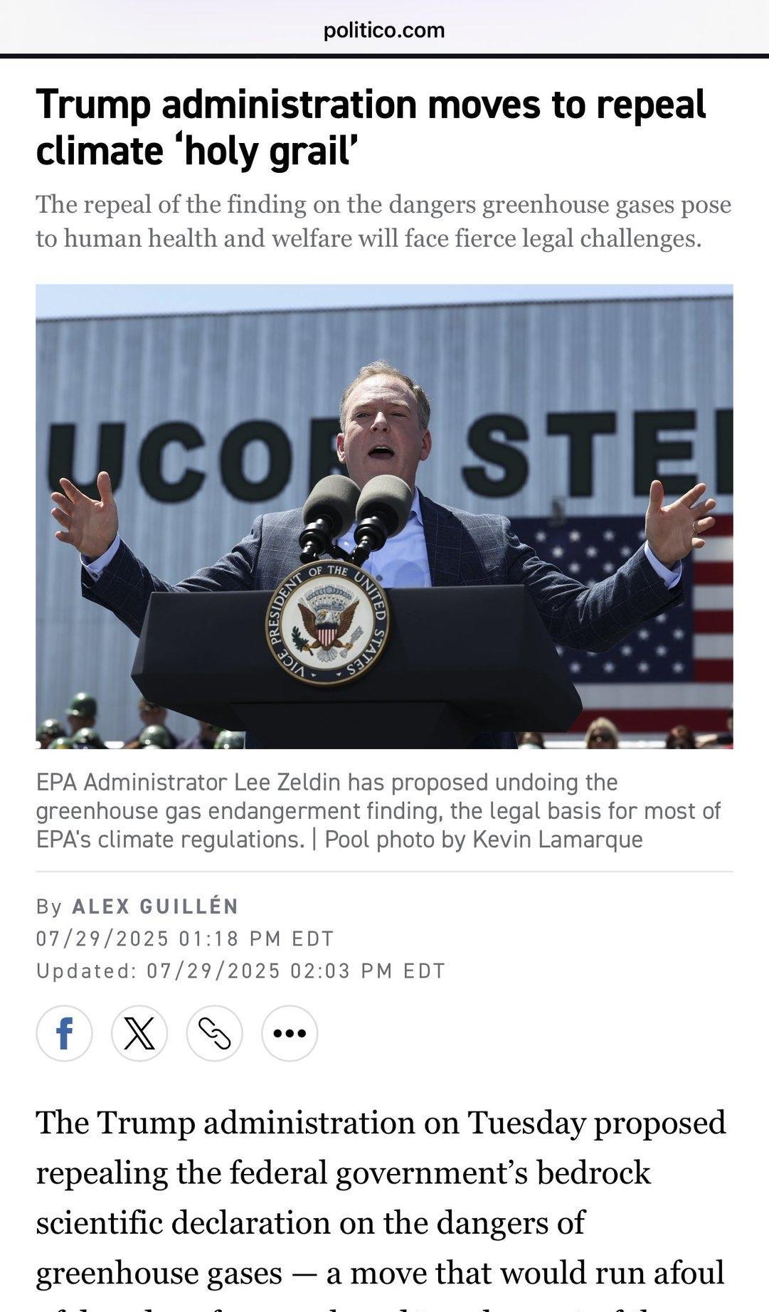美国环保署EPA，能源部DOE正式宣布温室气体对人类无害，将取消对温室气体排放的