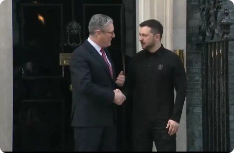 被迫提前结束美国行程的乌克兰总统泽连斯基抵达英国伦敦，他首站到了唐宁街10号英国