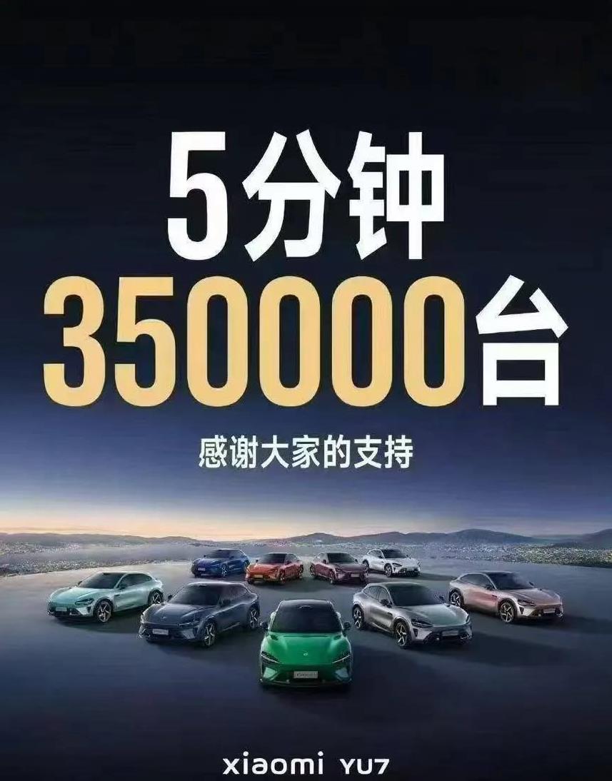 小米YU75分钟卖了35万台，现在还不知道数据真假，如果照着这个势头，特斯拉的地