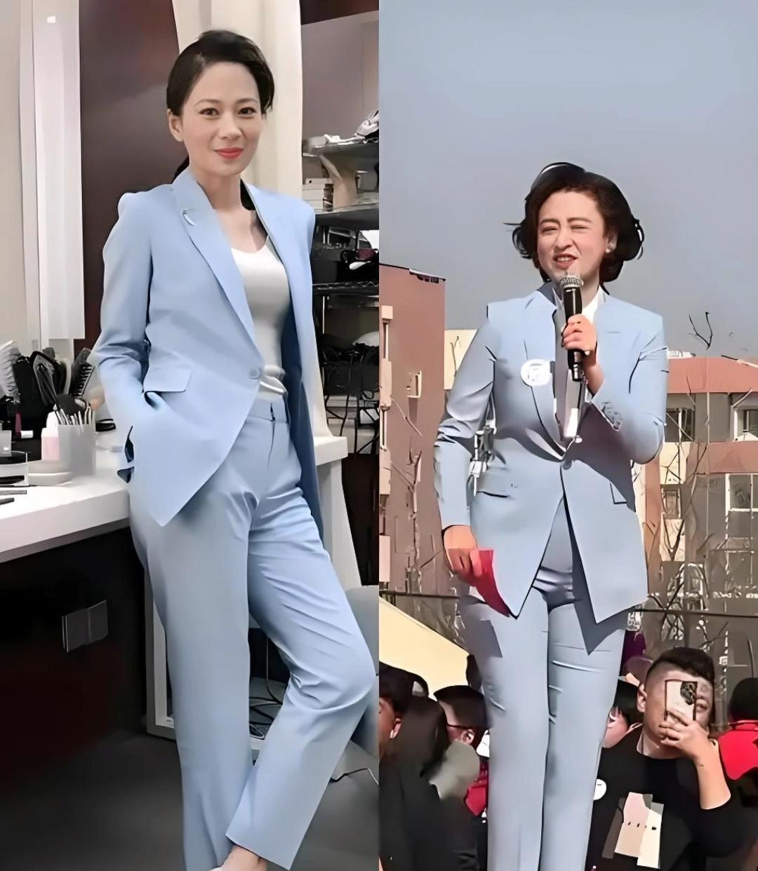央视的女主持人们各有各的风采，其实真没必要硬放一起比～
陈蓓蓓和张蕾同穿同色系服