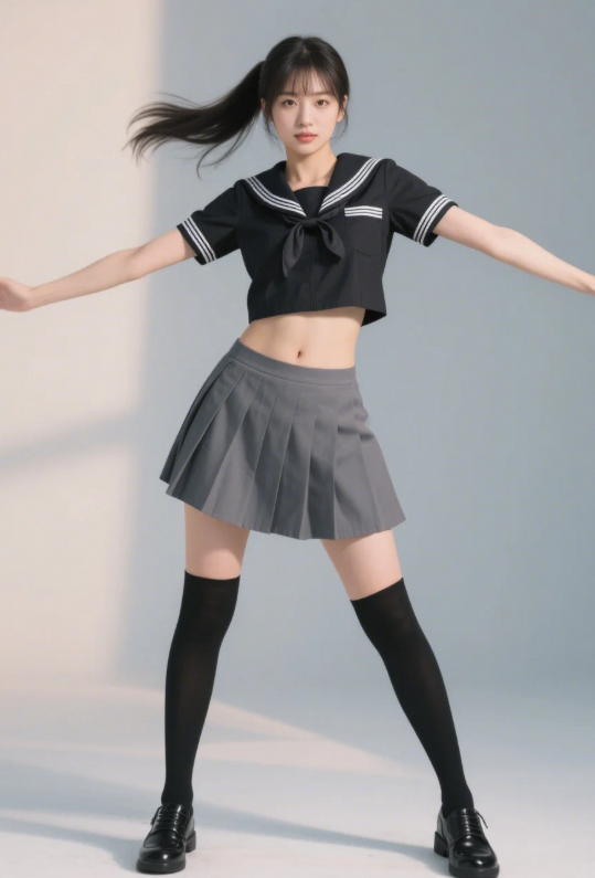 水手服辣妹在线教学 天生的好身材藏不住