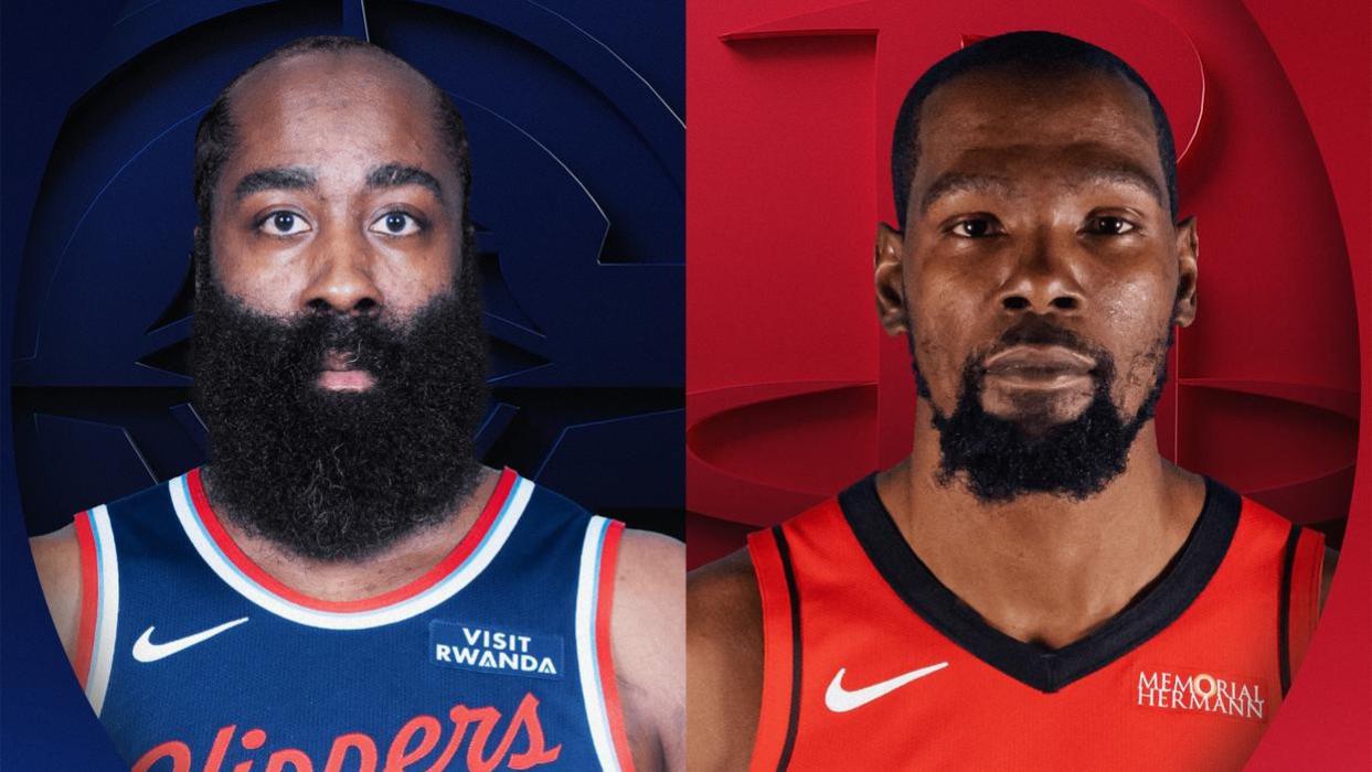 哈登22+7创NBA第1神迹，快船惜败火箭！杜兰特14中5，小卡24+9+5抢断