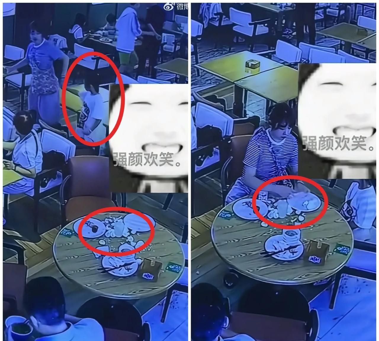 只因酒店拒绝了女子打包免费自助早餐的要求！
女子就心生不满，就当着自己孩子面把 