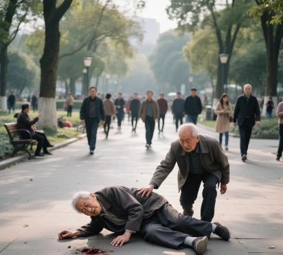 长沙老人晨练的事，怪路人吗？有人说，不敢扶怕担责任，打个电话报警总可以吧？结果回