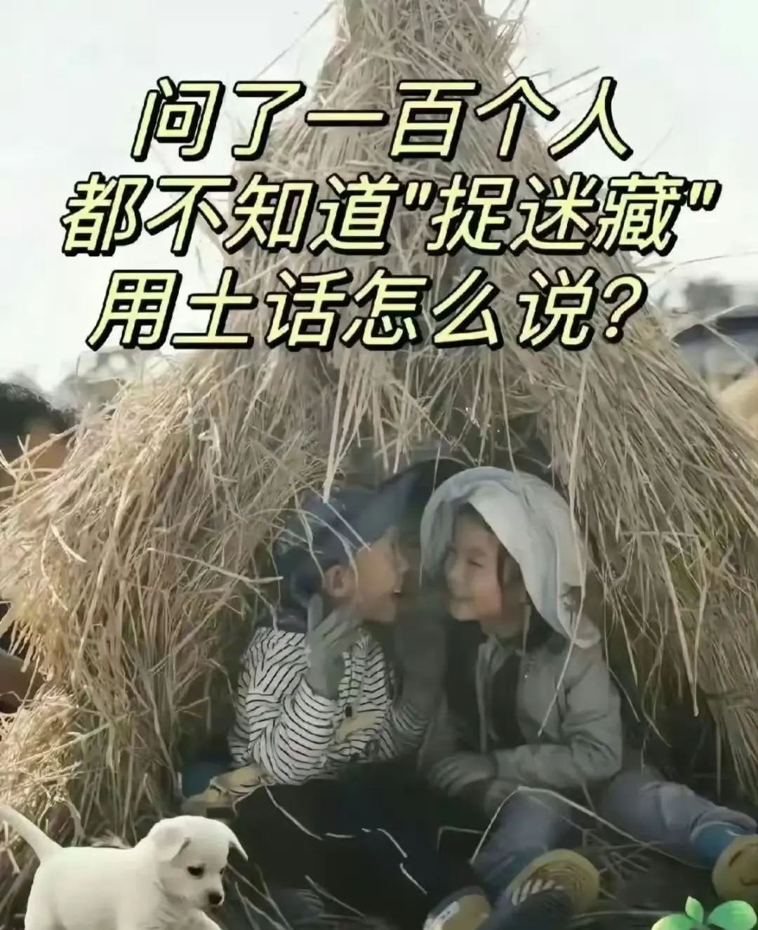 你们老家捉迷藏的土话是怎么说的