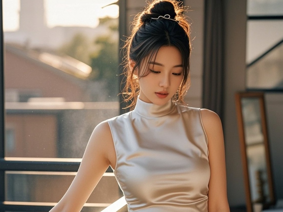 真丝流光衬婀娜，纤腰扭动似水波