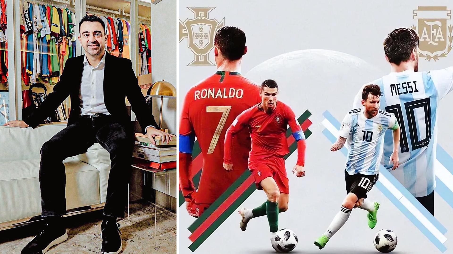 哈维接受专访时谈到了金球奖的相关问题，他表示：我从不认为自己强于梅西或C罗。
作