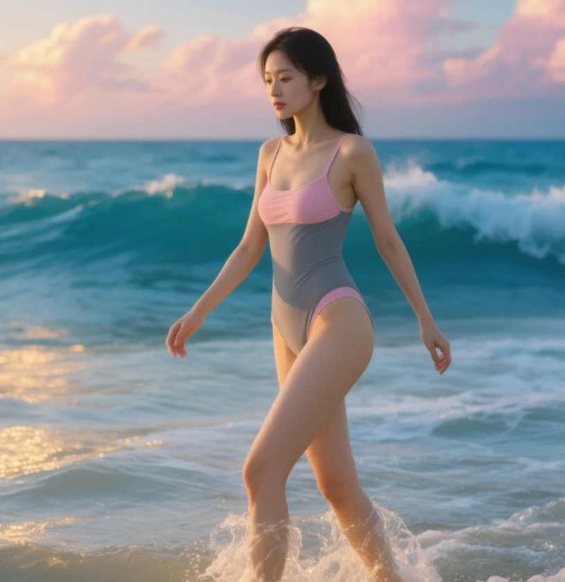 沙滩上的活力四射！这组泳装写真太适合夏天