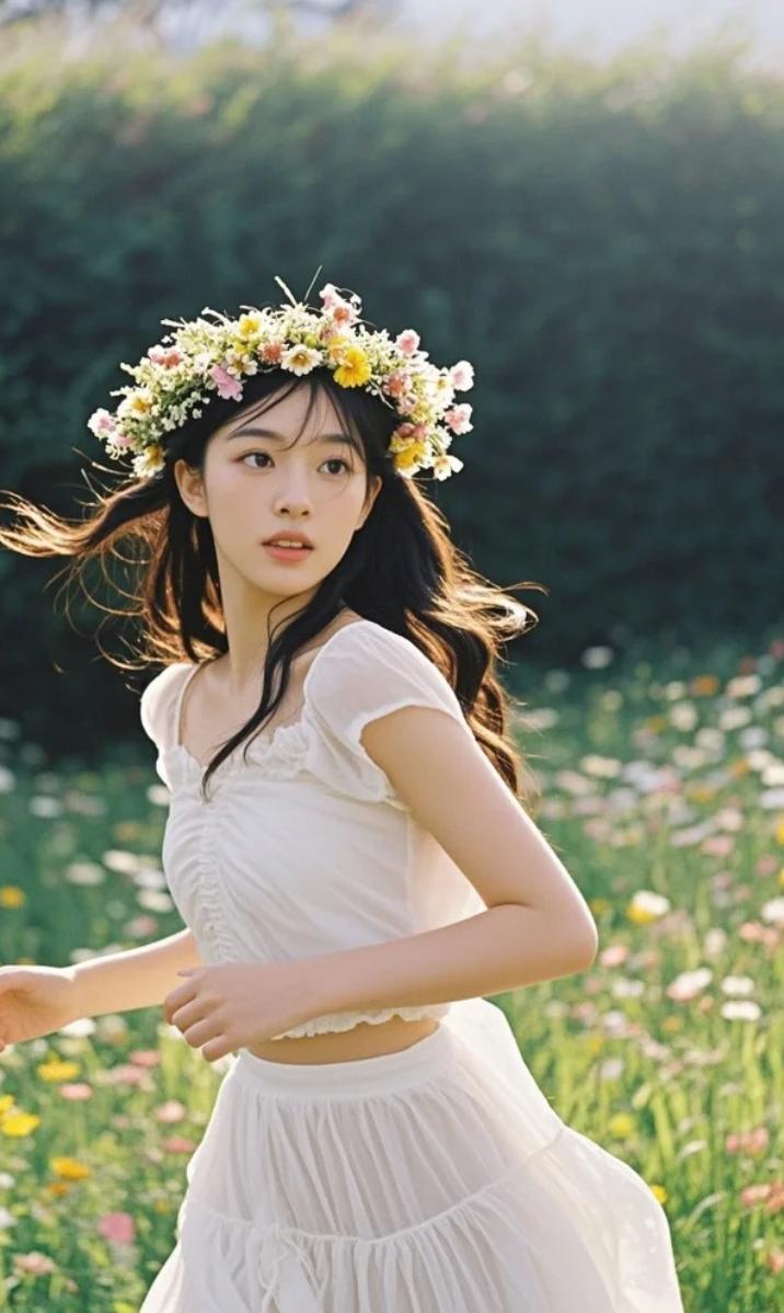 冰晶在枝头绽放，她如雪中仙子，想与她共舞一曲吗？