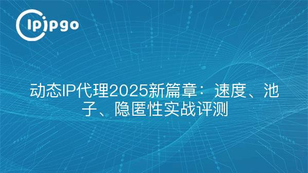 动态IP代理2025新篇章：速度、池子、隐匿性实战评测