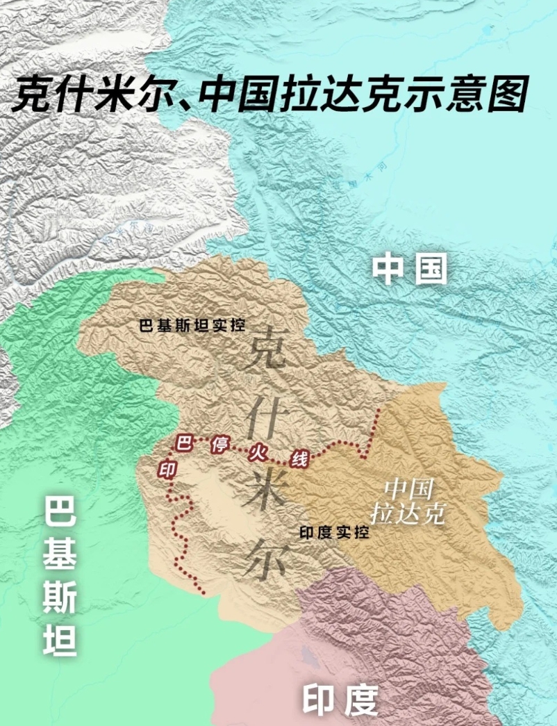 克什米尔这地方可太关键了，别看它山高雪多，其实是中巴两国的