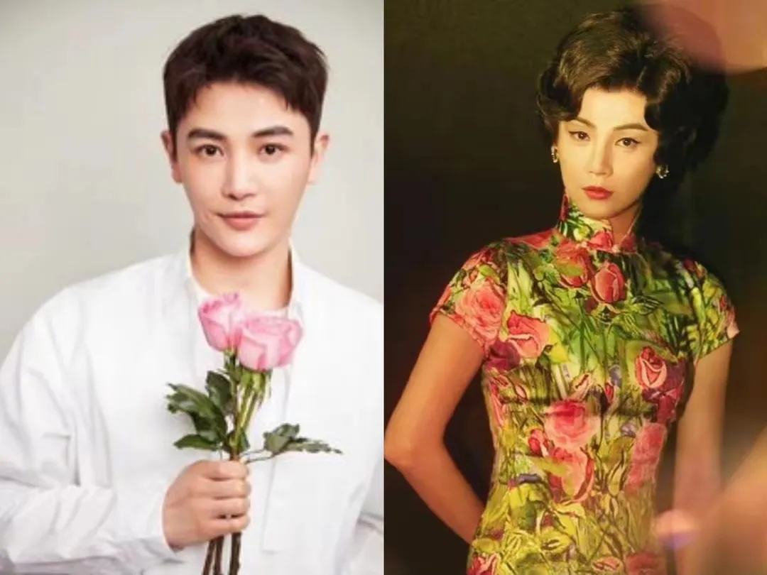 男扮女装。
当你看了这4张图片后，一眼就能看出来是同一个人扮演的[我想静静]，如