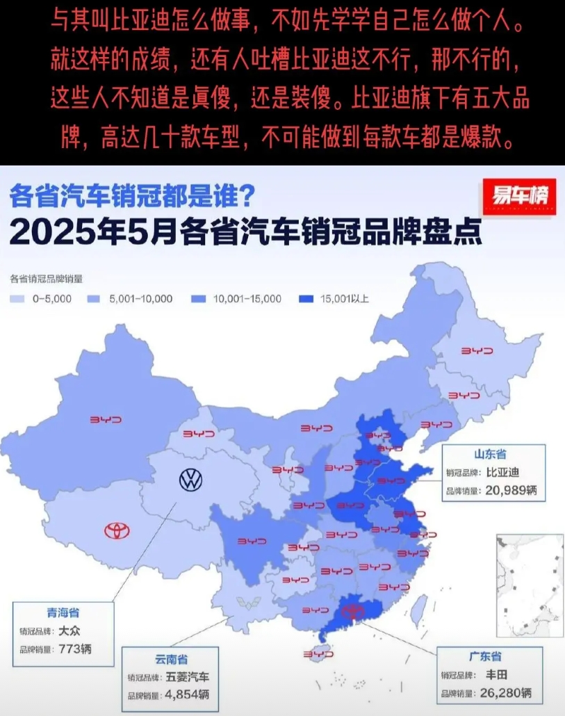与其叫比亚迪怎么做事，不如先学学自己怎么做个人。就这样的成绩，还有人吐槽比亚迪这