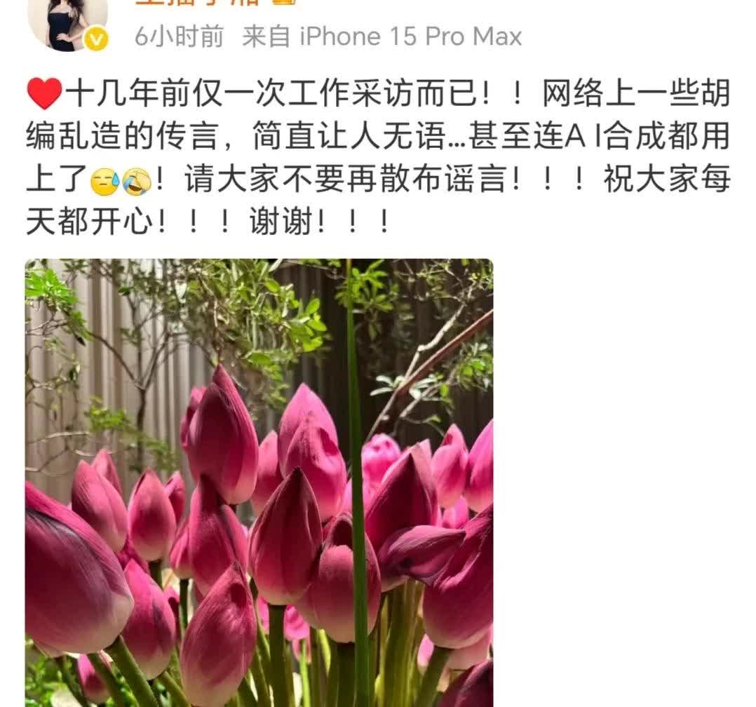 李湘终于还是忍不住了，请看配图吧，看来是真生气了！
有时候说清者自清浊者自浊，