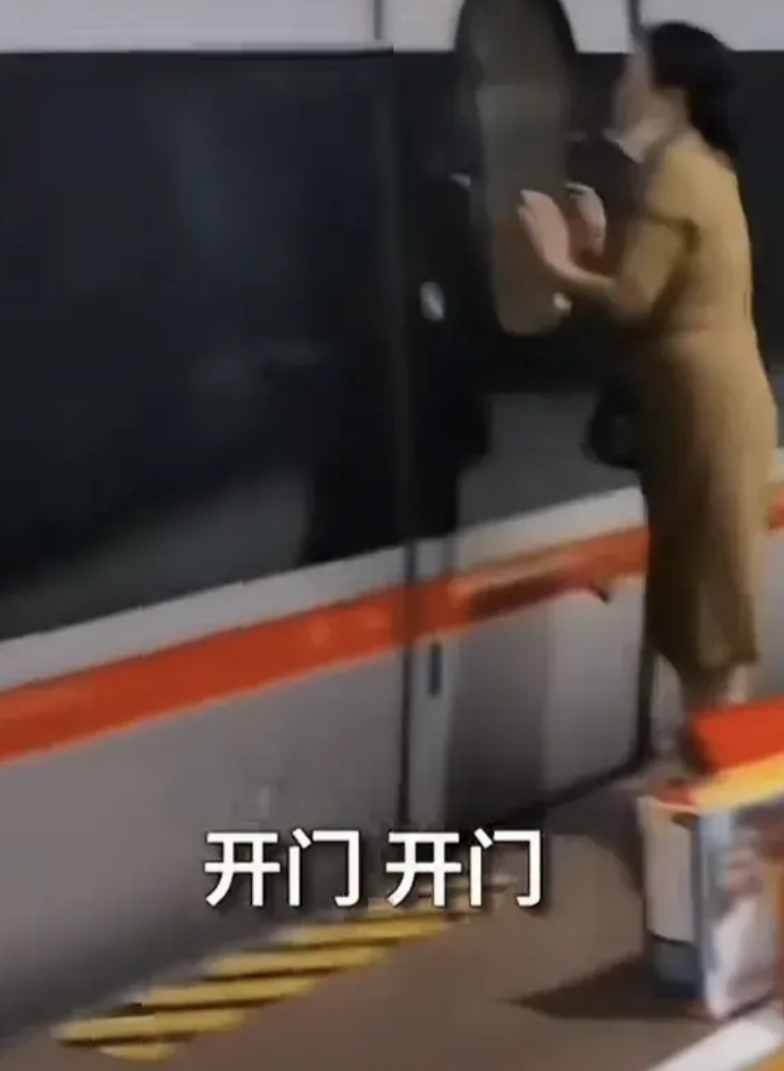 居然还有这样的人？

看看这位女子，自己乘坐高铁错过了时间，赶到时高铁车门已经关
