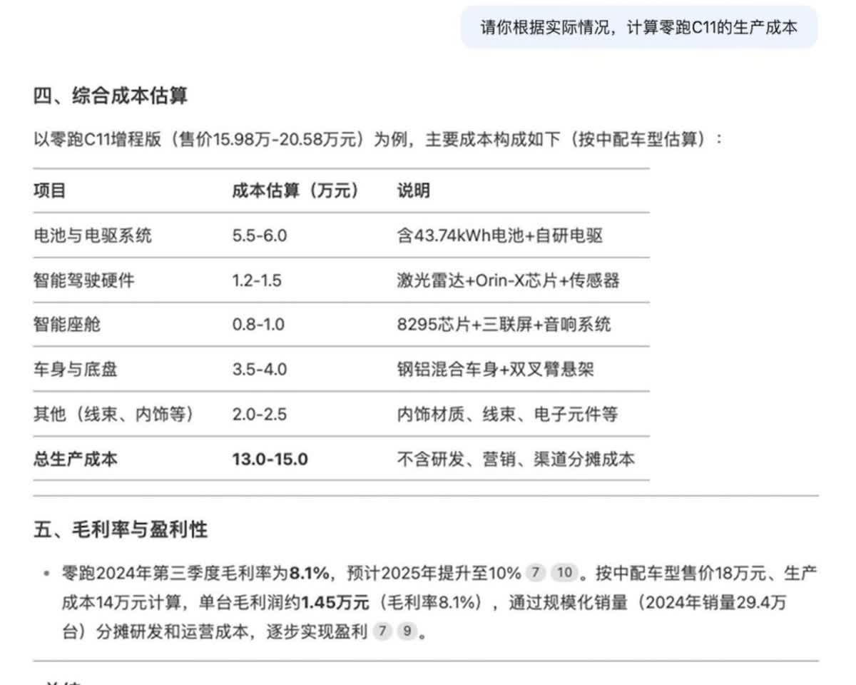 DeepSeek“曝光了”零跑“压缩成本”的方法！
当零跑这次在B10身上实现