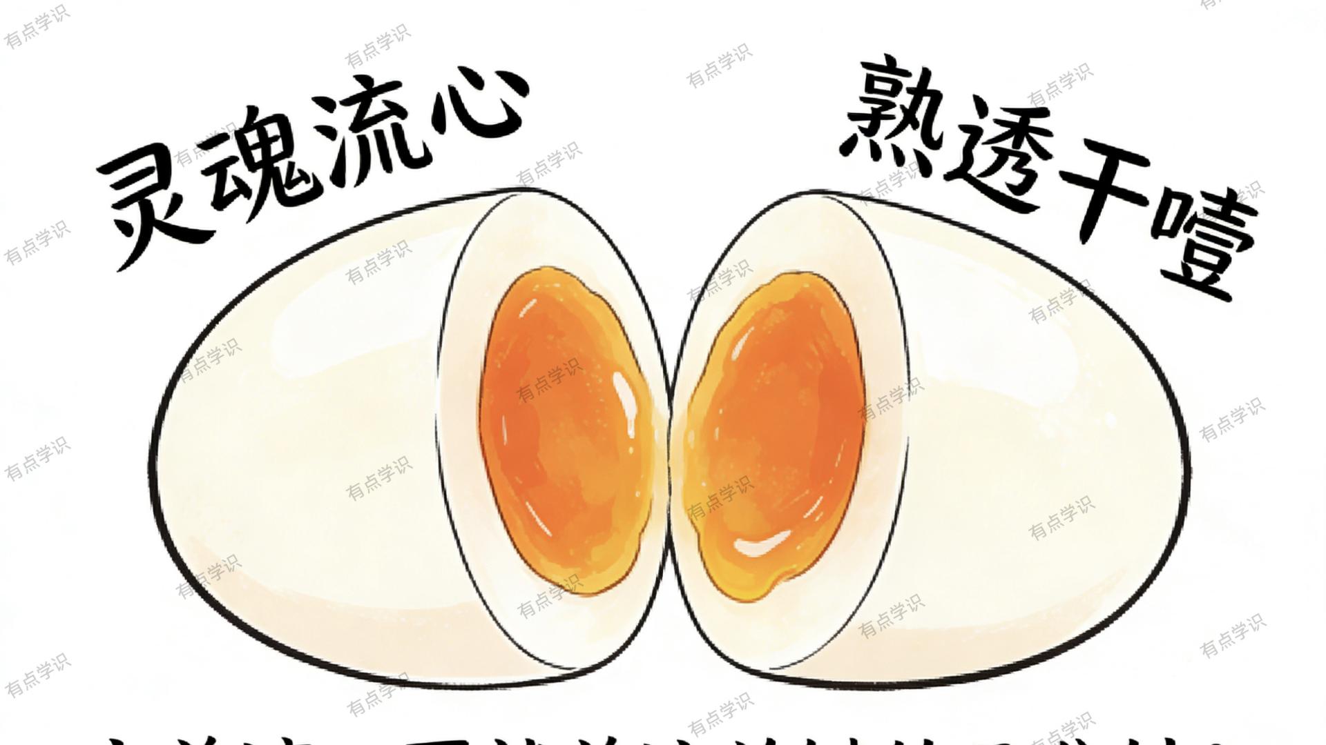 “溏心蛋”时间表：想吃几成熟？看这张水温与时间关系图