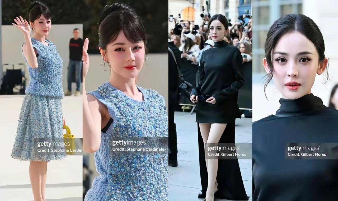只有无聊的人，才会把她们两个放在一起比较，而且真的没有任何意义。
都是绝色美女，