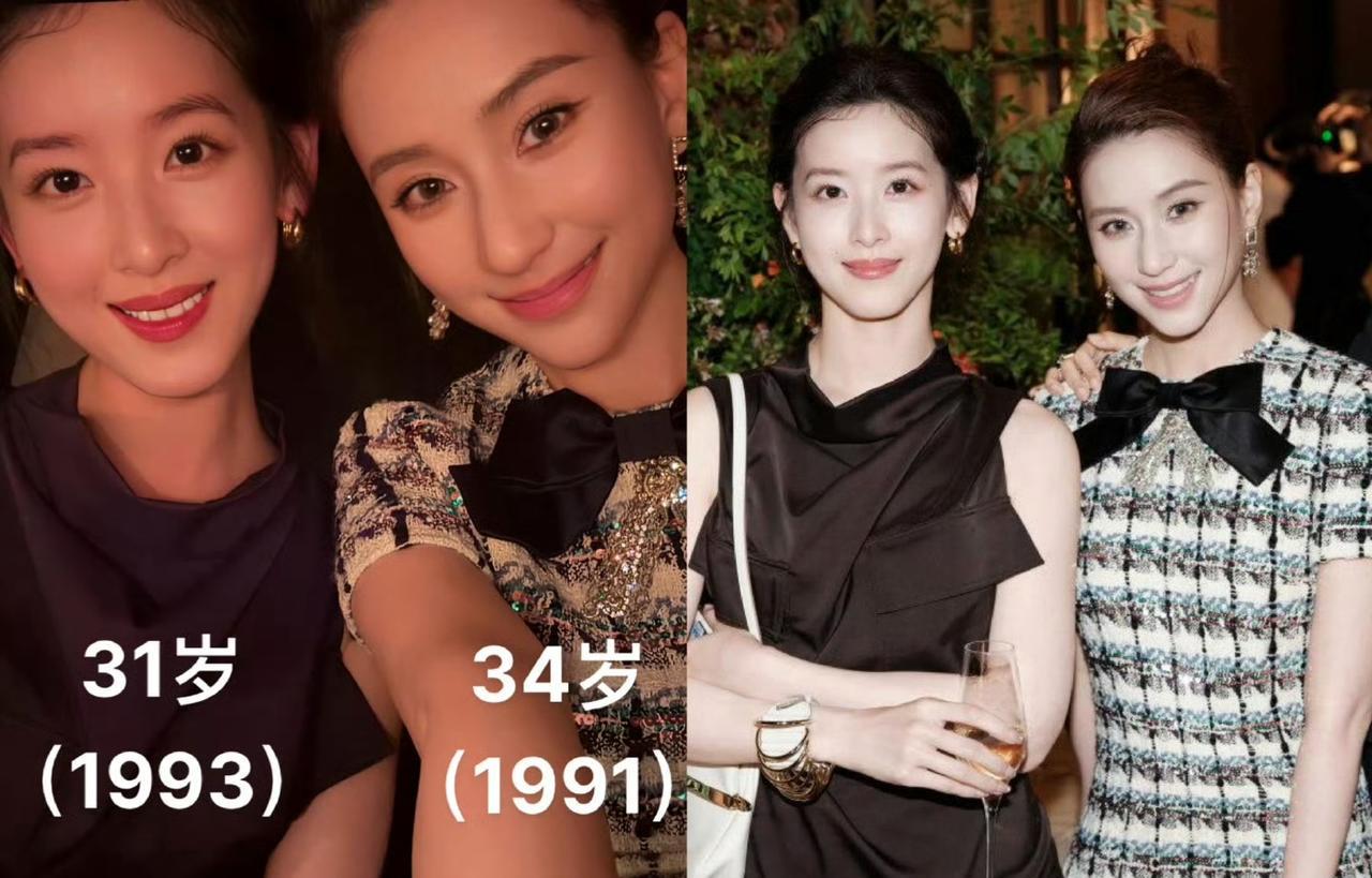 羡慕了！
何超莲章泽天同框美到窒息！
两人从杏眼到唇形都神似，面相都超好！
虽然