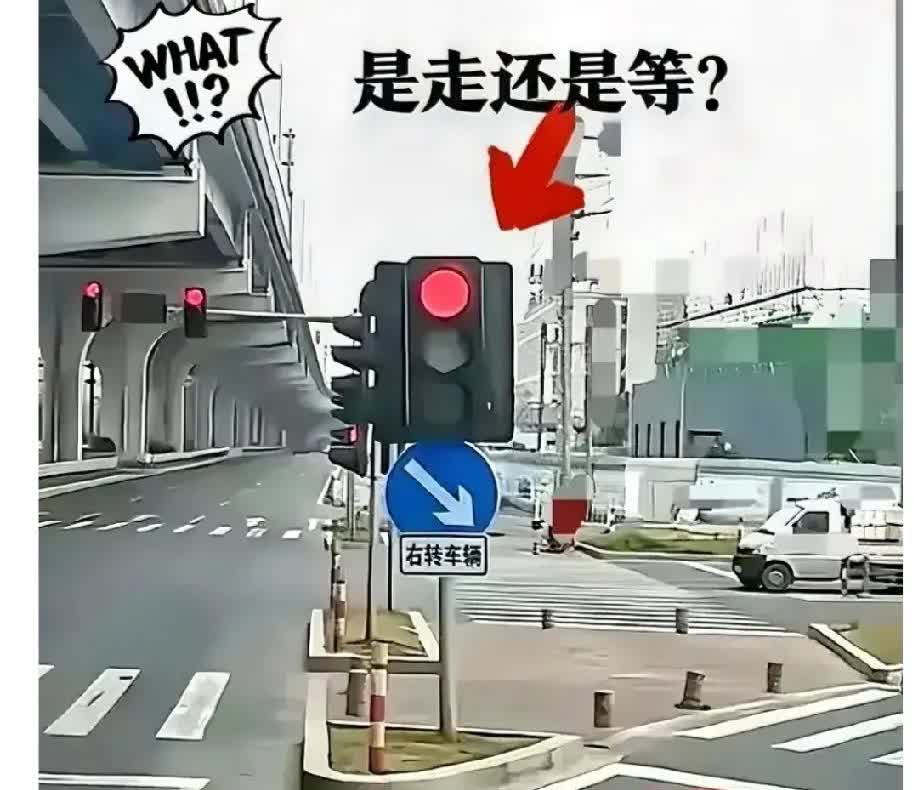 家人们救急！新手上路，第一次开车进城，在路口等红绿灯时直接看懵了。路况复杂，车道