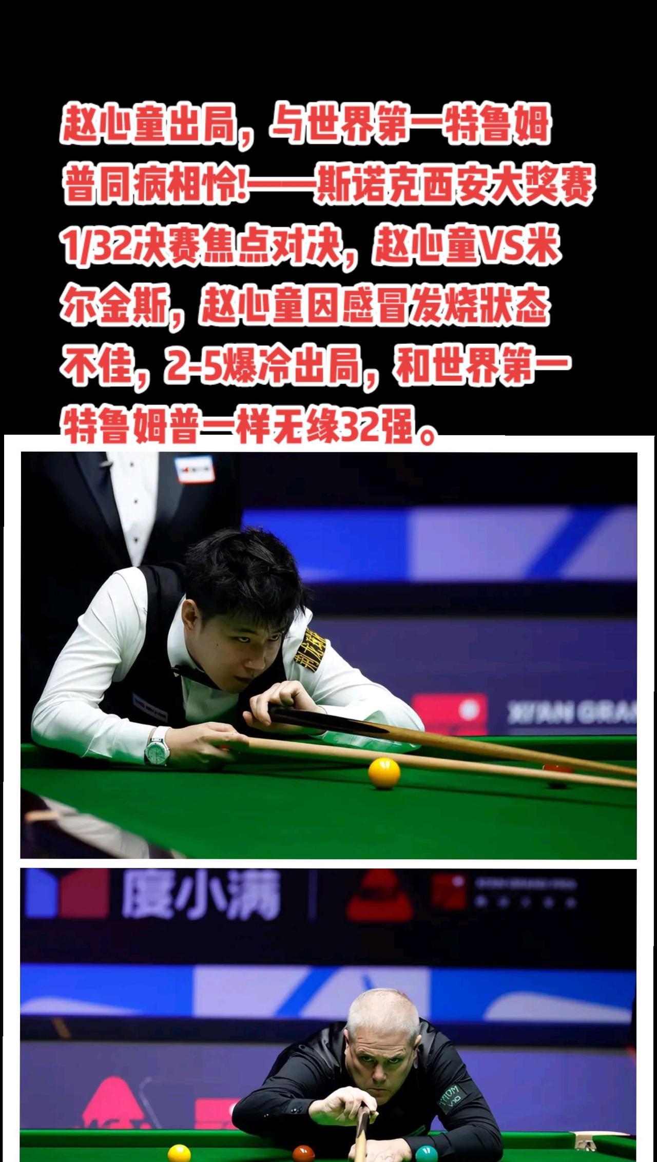 赵心童又输了，输赢都支持中国准神。#斯诺克 #赵心童#丁俊晖#斯佳辉#萬泉斋百笑