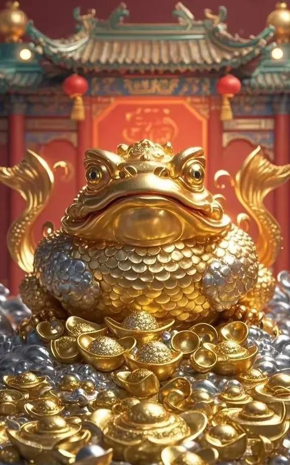 招财金蟾，见者好运
黄金万两，金银遍地